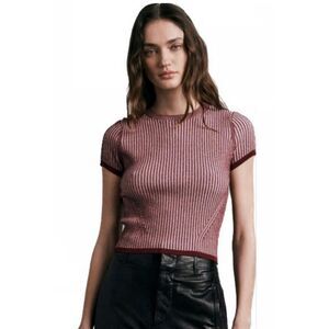 NWOT rag & bone Alexis Ribbed Tee, Sm $250 C10